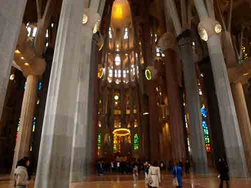 Sagrada Familia vista interior